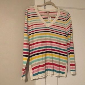 Small petite striped Talbots sweater